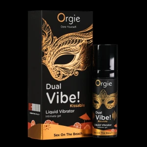 Жидкий вибратор Orgie Dual Vibe!, со вкусом коктейля Sex On The Beach, 15 мл