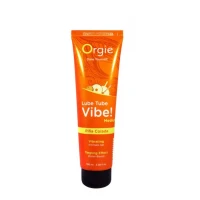 Лубрикант з ефектом вібрації Orgie Lube Tube Vibe! Medium Pina Colada, піна колада, 100 мл