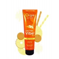 Лубрикант з ефектом вібрації Orgie Lube Tube Vibe! Medium Pina Colada, піна колада, 100 мл — фото 2