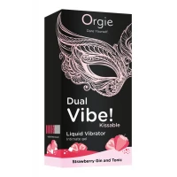 Збуджуючий гель з ефектом вібрації Orgie Dual Vibe! Liquid Vibrator Strawberry Gin and Tonic, полуни — фото 3