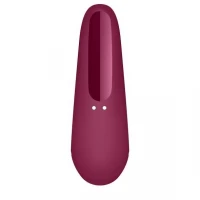 Вакуумно-хвильовий стимулятор клітора Satisfyer Curvy 1+, з керуванням через додаток, бордовий, 13,5 см — фото 2