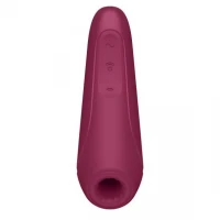 Вакуумно-хвильовий стимулятор клітора Satisfyer Curvy 1+, з керуванням через додаток, бордовий, 13,5 см — фото 3