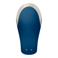 Вибратор для пар SATISFYER Double Love Luxury, с пультом управления и приложением, синий — фото 4