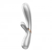 Вибратор-кролик с подогревом SATISFYER Hot Lover, серебристый, 20 см — фото 4