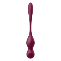 Вагинальные шарики с вибрацией SATISFYER Love Birds Vary, с изменяемой массой, бордовые — фото 6