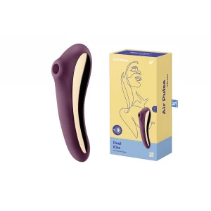Вакуумний стимулятор із вібратором SATISFYER Dual Kiss, 2 в 1, фіолетовий