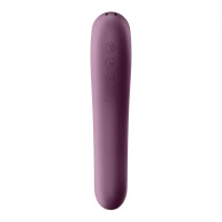 Вакуумний стимулятор із вібратором SATISFYER Dual Kiss, 2 в 1, фіолетовий — фото 4