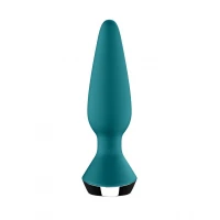 Анальная пробка с вибрацией SATISFYER Plug-ilicious 1, зелёная, 13,5 см, 68,5 мм — фото 4