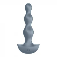 Анальная пробка с вибрацией SATISFYER Lolli-Plug 2, голубая, 14,2 см, 30 мм