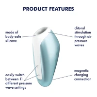 Симулятор орального сексу для жінок Satisfyer Love Breeze, блакитний — фото 5