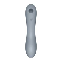 Вакуумный стимулятор SATISFYER Curvy Trinity 3, с вибрацией точки G, серый — фото 2