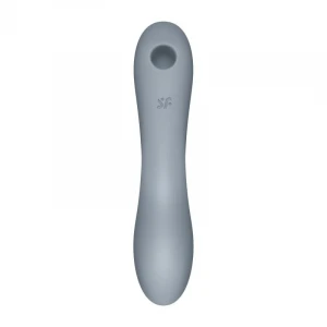 Вакуумный стимулятор SATISFYER Curvy Trinity 3, с вибрацией точки G, серый
