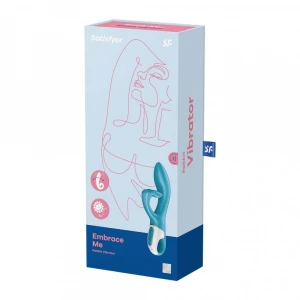 Вибратор-кролик SATISFYER Embrace Me, голубой