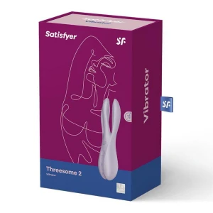 Клиторальный вибратор SATISFYER Threesome 2, фиолетовый, 14 см