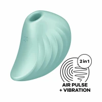 Вакуумный стимулятор клитора SATISFYER Pearl Diver, бирюзовый — фото 2