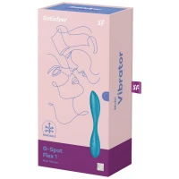 Вибратор для точки G Satisfyer G-Spot Flex 1, гибкий, с клиторальной стимуляцией, голубой