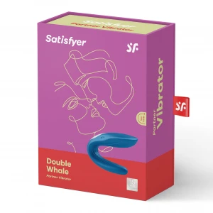 Вібратор Satisfyer Double Whale, синій