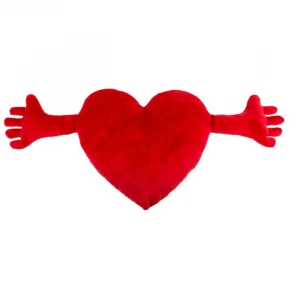 М'яка іграшка серце Red Plush Heart With Arms, 70 см