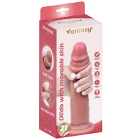 Реалістичний силіконовий фалоімітатор Silicone dildo with movable foreskin 21 cm — фото 10