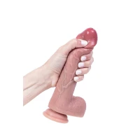 Реалістичний силіконовий вібратор Silicone thrusting dildo 23 cm — фото 9