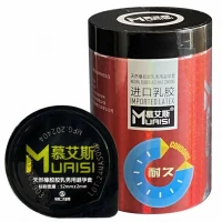 Презервативы Muaisi 001 Red, ребристые, с дополнительной смазкой, 12 шт