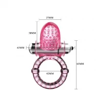 Эрекционное кольцо с вибрацией BAILE Sweet Vibration Ring, с клиторальным стимулятором — фото 4