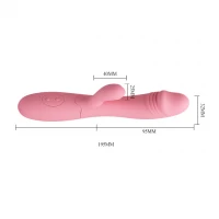 Вібратор для подвійної стимуляції Pretty Love Snappy, світло-рожевий — фото 5
