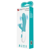 Вібратор з кліторальною стимуляцією Pretty Love Snappy light blue — фото 2
