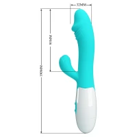 Вібратор з кліторальною стимуляцією Pretty Love Snappy light blue — фото 4