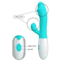 Вібратор з кліторальною стимуляцією Pretty Love Snappy light blue — фото 5