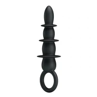 Анальна пробка ребриста Pretty Love Special Anal Stimulation, чорна