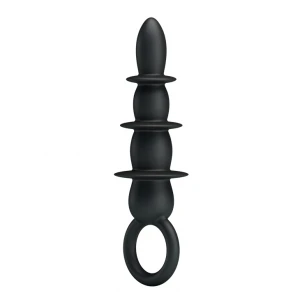Анальна пробка ребриста Pretty Love Special Anal Stimulation, чорна