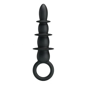 Анальна пробка ребриста Pretty Love Special Anal Stimulation, чорна