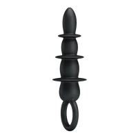 Анальна пробка ребриста Pretty Love Special Anal Stimulation, чорна — фото 5