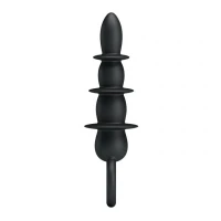 Анальна пробка ребриста Pretty Love Special Anal Stimulation, чорна — фото 7