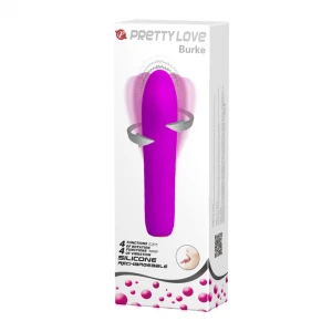 Вибратор с ротацией PRETTY LOVE Burke, фиолетовый, 10,6 см
