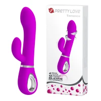 Вибратор-кролик PRETTY LOVE Ternence, с ротацией, фиолетовый