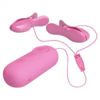 Затискачі для сосків з вібрацією та електростимуляцією Pretty Love Nipple Clips Romantic Wawe II, ро — фото 6