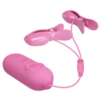 Затискачі для сосків з вібрацією та електростимуляцією Pretty Love Nipple Clips Romantic Wawe II, ро — фото 7