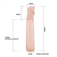 Насадка на пенис Silicone Sleeve, силиконовая — фото 6