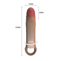 Насадка на пенис с вибрацией PRETTY LOVE Vibrating Penis Sleeve Extender, 22 см — фото 7