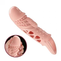 Насадка на пеніс з вібрацією Pretty Love Penis Sleeve Cecelia, тілесна — фото 2
