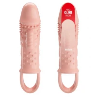 Насадка на пеніс з вібрацією Pretty Love Penis Sleeve Cecelia, тілесна — фото 9