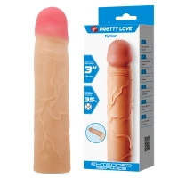 Насадка на пенис PRETTY LOVE Kylian, телесная, 3&quot; / 7,6 см