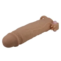 Насадка на пеніс з вібро PRETTY LOVE- Xerxes – Penis Sleeve with Vibrating Ring, Flesh Color, 22 cm — фото 4