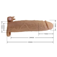 Насадка на пеніс з вібро PRETTY LOVE- Xerxes – Penis Sleeve with Vibrating Ring, Flesh Color, 22 cm — фото 7