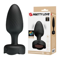Анальная пробка с вибрацией и подсветкой PRETTY LOVE Varian, чёрная
