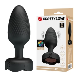 Анальная пробка с вибрацией и подсветкой PRETTY LOVE Varian, чёрная