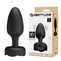 Анальная пробка с вибрацией и подсветкой PRETTY LOVE Osborn, черная