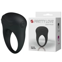 Ерекційне кільце з вібрацією PRETTY LOVE Bertram, чорне